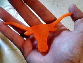 longhorn işaretler logoları uzunboynuzlar turuncu texas 3d print model - Mito3D