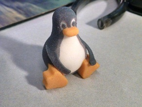 tux, il pinguino di linux colore sculture animale animali divertente muk multicolor tux 3d print model - Mito3D