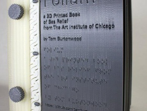 folium 3d libro stampato in rilievo l'art institute di chicago 123d catch La scansione netfabb ninjaflex polyflex recap replica tinkercad tom burtonwood 3d print model - Mito3D