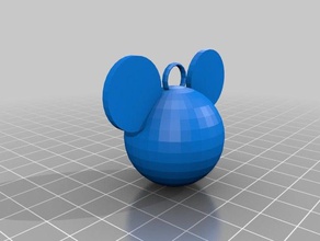 mickey fare çıngırak Anahtarlık mickeymouse 3d print model - Mito3D