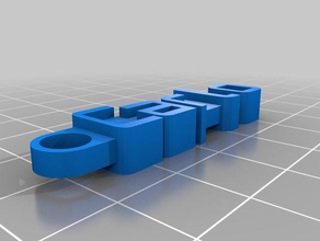 my customized message keychain organization 3d print model - Mito3D