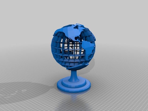 globe light model furniture bedside lamp lighting sphere wolrd world 3D print model - Mito3D