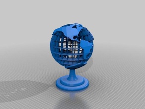 globe light model furniture bedside lamp lighting sphere wolrd world 3d print model - Mito3D