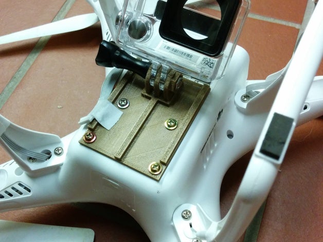phantom 2 gopro mount la fotocamera dji drohne drone 3D print model - Mito3D