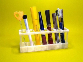 cosmetic utensils organizer long edition bathroom holder household valentine 3d print model - Mito3D