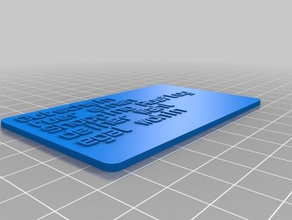 meine angepasste text-Karte Organisation 3d print model - Mito3D