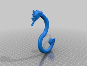 cavalo de mar banho gancho 3d impressão 3d print model - Mito3D
