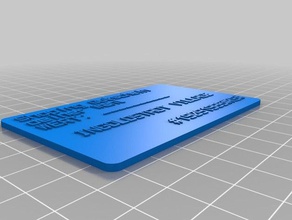 meine angepasste text-Karte Organisation 3d print model - Mito3D