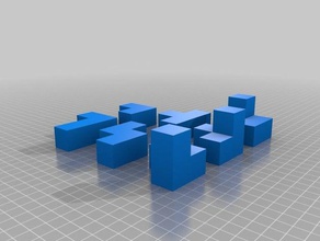 customizable soma cube puzzle puzzles customizer openscad 3d print model - Mito3D