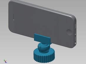 iphone ballhead mount ayarlanabilir sürtünme şişe diy telefon tripod 3d print model - Mito3D