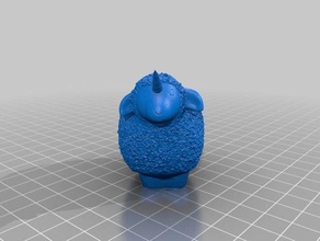 unicórnio ovelhas animais criatura horn 3d print model - Mito3D