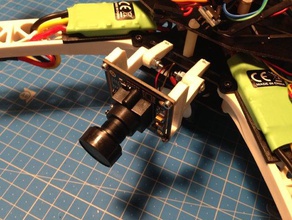 basit gerçek cctv kamera monte edin rc araç adaptör cam sony 3d print model - Mito3D