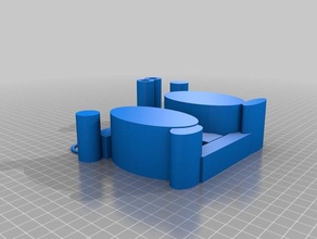 sul retro wess blu scintillante modelli 3d print model - Mito3D