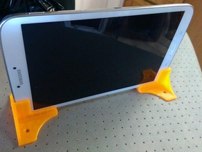 simple vertical samsung tab 8, stand tablet 3d print model - Mito3D