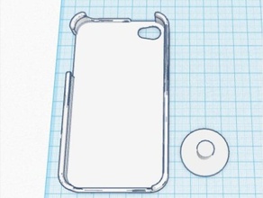 heaphone caso do iphone 4 móveis 3d print model - Mito3D