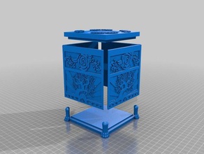 geschnitzte box Baum Sonne stieg orniments makeredchallenge andere carving kleine Holz 3d print model - Mito3D