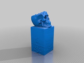 3d-Scans Schädel sockel Skulpturen menschlicher 3d print model - Mito3D