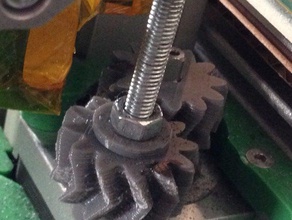 amsterdammans stabilized axis herringbone gear reprap ormerod 3d printer parts gears z-axis 3d print model - Mito3D