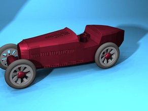 balloon bugatti type 35 toys games ballon car model 3d print model - Mito3D