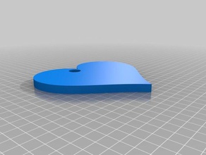 my customized keychain plain heart keychains 3d print model - Mito3D