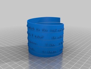 il mio personalizzato spirale poesia bracciale mark 2 arte 3d print model - Mito3D