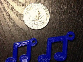 nota musicale chiave a catena i portachiavi keychain musica di 3d print model - Mito3D