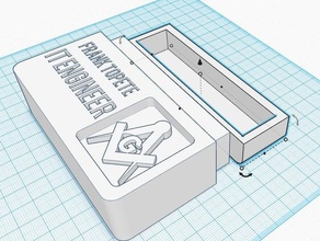 masonic business card holder office 3d print model - Mito3D