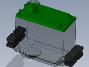 servo lower cover extended axis robotics lid 3d print model - Mito3D