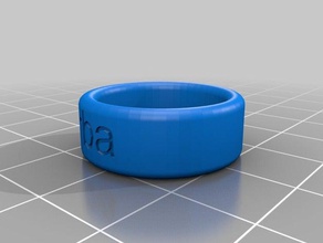 borda redonda sc anéis personalizado 3d print model - Mito3D