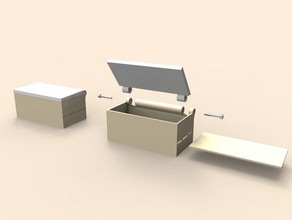 verstecken Sie Ihren Schatz Container box 3d print model - Mito3D