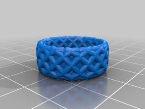personalizado waffle anillo de la moda 3d print model - Mito3D