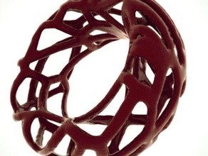 voronoi double-shell bracelet bracelets generative gigamax3d jewelry meshlab parametricart 3d print model - Mito3D