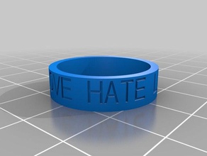 amore odio 105 anelli personalizzato 3d print model - Mito3D