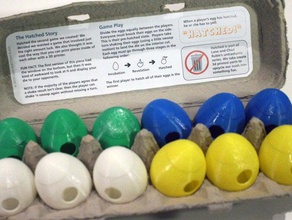 œuf éclos carton de jeu jeux dé dés les enfants imprimer la place recyclage untrashables l'upcycling 3d print model - Mito3D