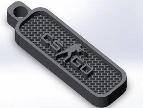 csgo logo keychain keychains 3d print model - Mito3D