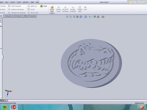 florida gator logo i segni loghi l'università della 3d print model - Mito3D