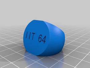 iit 64 inscripción del anillo los anillos personalizado 3d print model - Mito3D