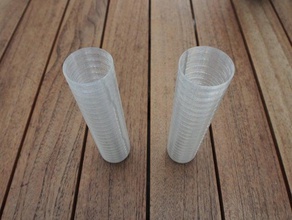 toothbrush travelbox other cylindrical long ripply case wavy 3d print model - Mito3D
