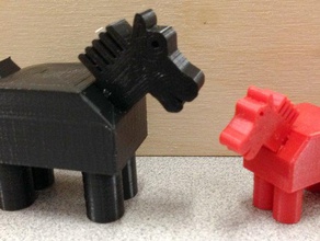 lylas horse minecraft inspired no support needed animals inventor orion delta toy upper lake 3d print model - Mito3D