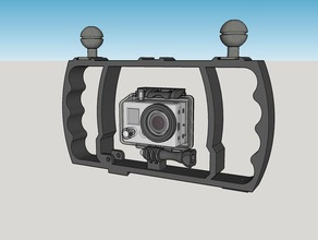 nanight gopro-Kamera Griff ActionCam beim Kamera-adapter divelight Tauchen gopro mount scuba 3d print model - Mito3D