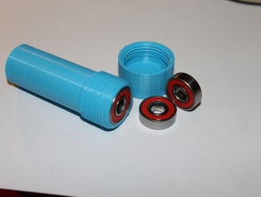 storage tube 10 off 608 type bearings 3d printing tests bearing thread 3d print model - Mito3D