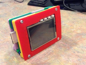 raspberry pi multicouche cas pitft écran de l'électronique adafruit 3d print model - Mito3D