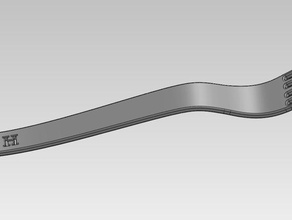 fork kitchen dining cutlery front 3d print model - Mito3D