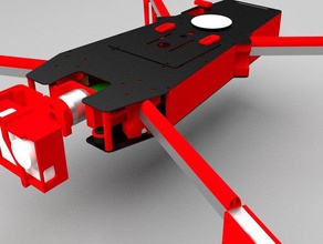 p8 drácula rc vehículos sin escobillas cardán dji multicopter naza quadcopter 3d print model - Mito3D