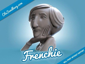frenchie esculturas ola retrato a mulher zbrush 3d print model - Mito3D