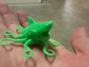 sharktopus animals fusion mashup octo octo-animals octoanimals octopus octoshark 3d print model - Mito3D