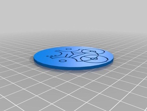 circular gallifreyan coin coins badges artistic customizer challenge doctor openscad 3d print model - Mito3D