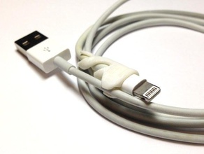 cabo lightning protetor móveis de telefone a apple clip do ipad iphone espiral 3d print model - Mito3D