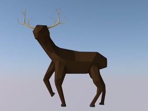low ploy deer 3d printing poly 3d print model - Mito3D