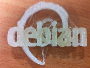 debian os logo other jewelry linux 3d print model - Mito3D